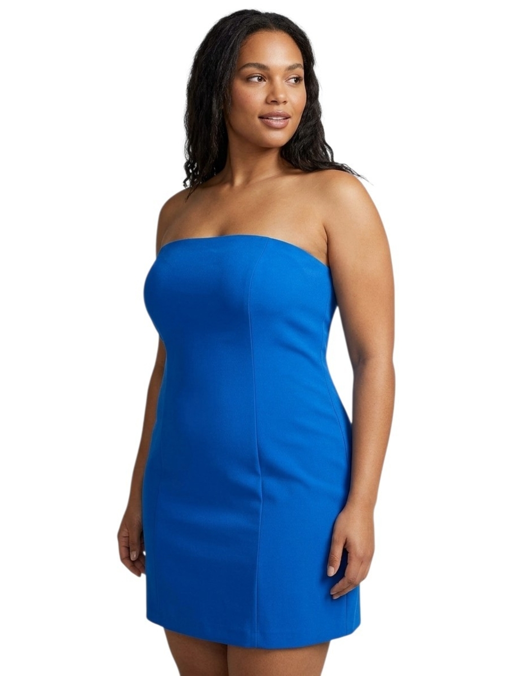 a new day Strapless Bodycon Mini Dress in Bright Blue